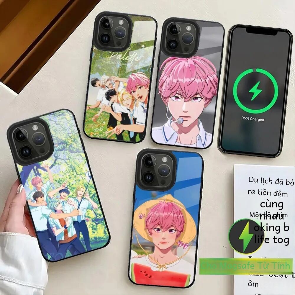 Kpop P-plave Tre Ốp Lưng Điện Thoại iPhone Bảo Vệ Toàn Diện Nhẹ Chống Trơn Trượt Chống Vân Tay Chống Bụi Có Gương Phim máy Tính Chất Liệu Nhựa