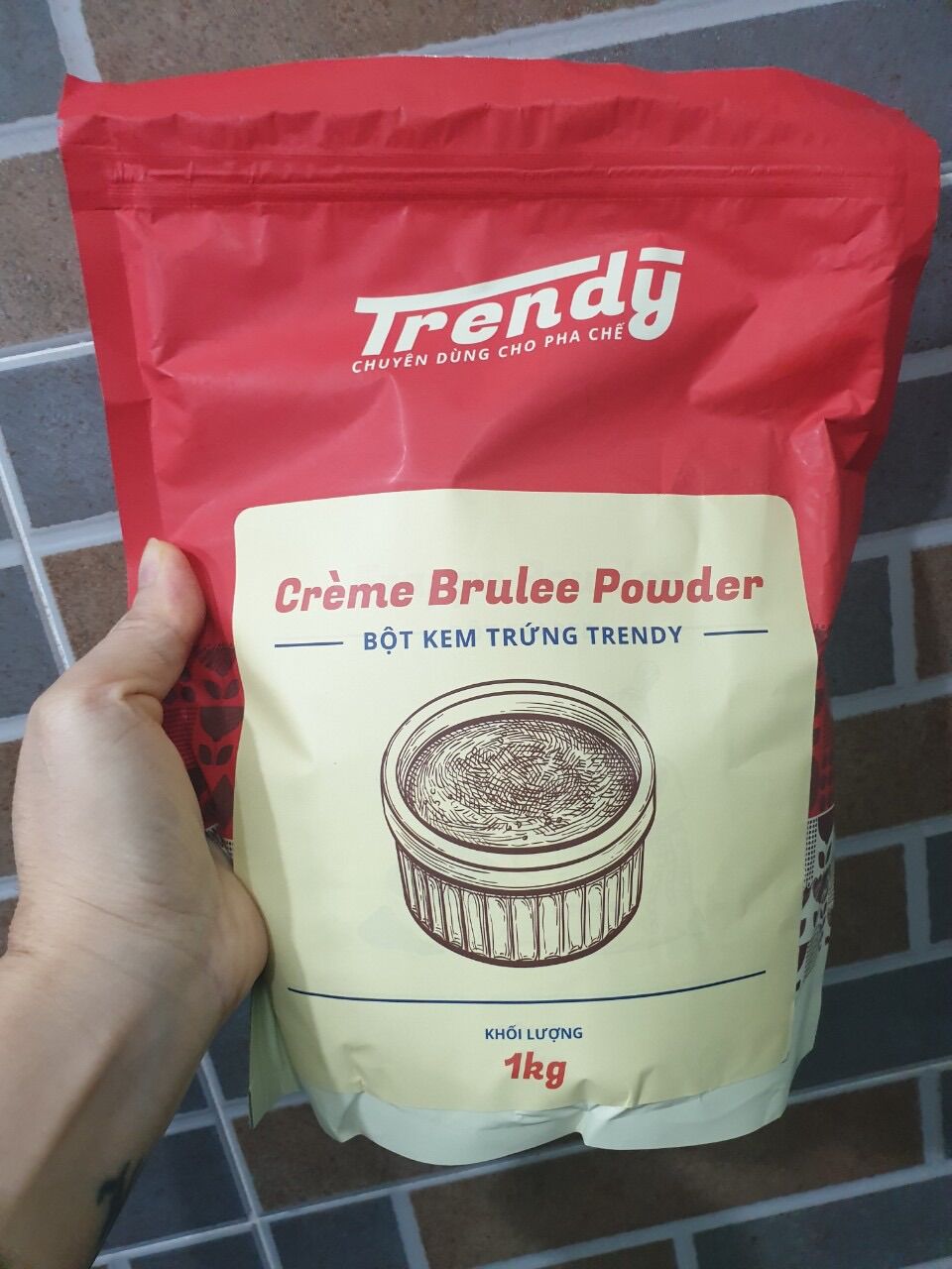 Bột kem trứng trendy gói 1kg- làm trà sữa kem trứng siêu hot
