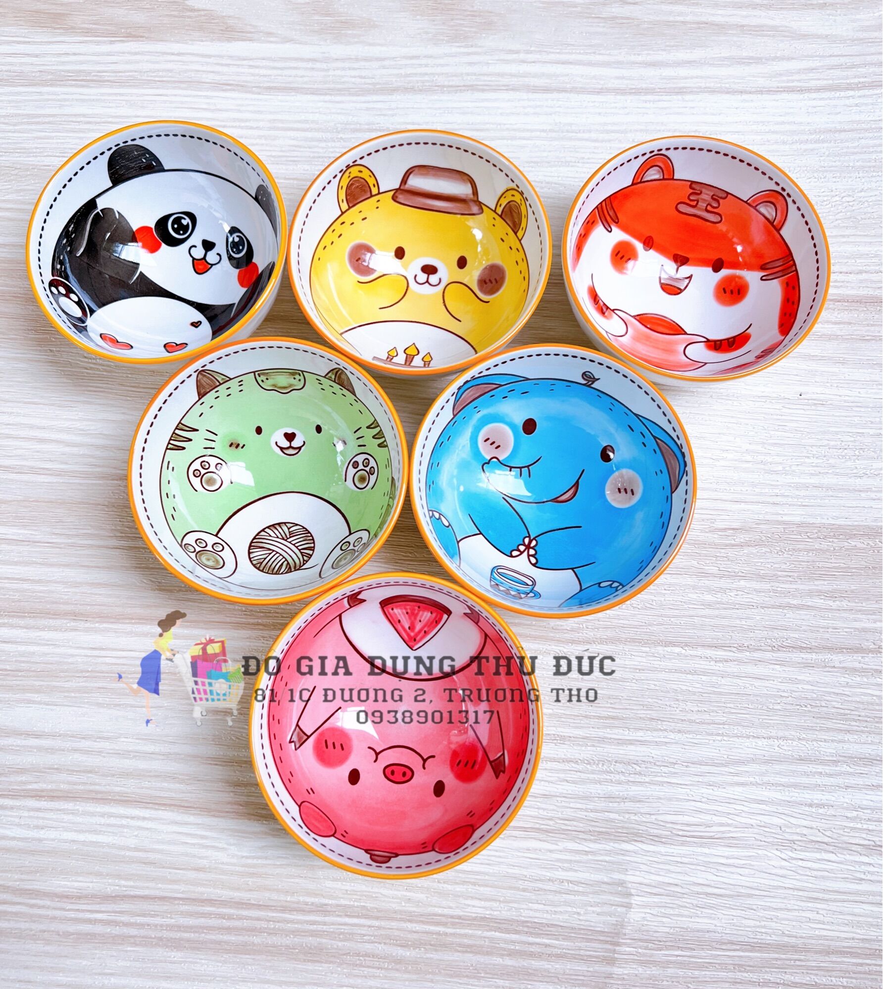 Bộ 6 chén có hộp kèm 6 đôi đũa sang trọng
