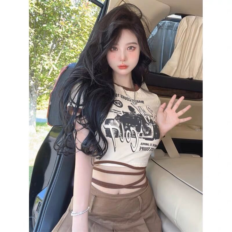 ÁO CROPTOP XINH VIỀN QUẤN EO ÉO H30