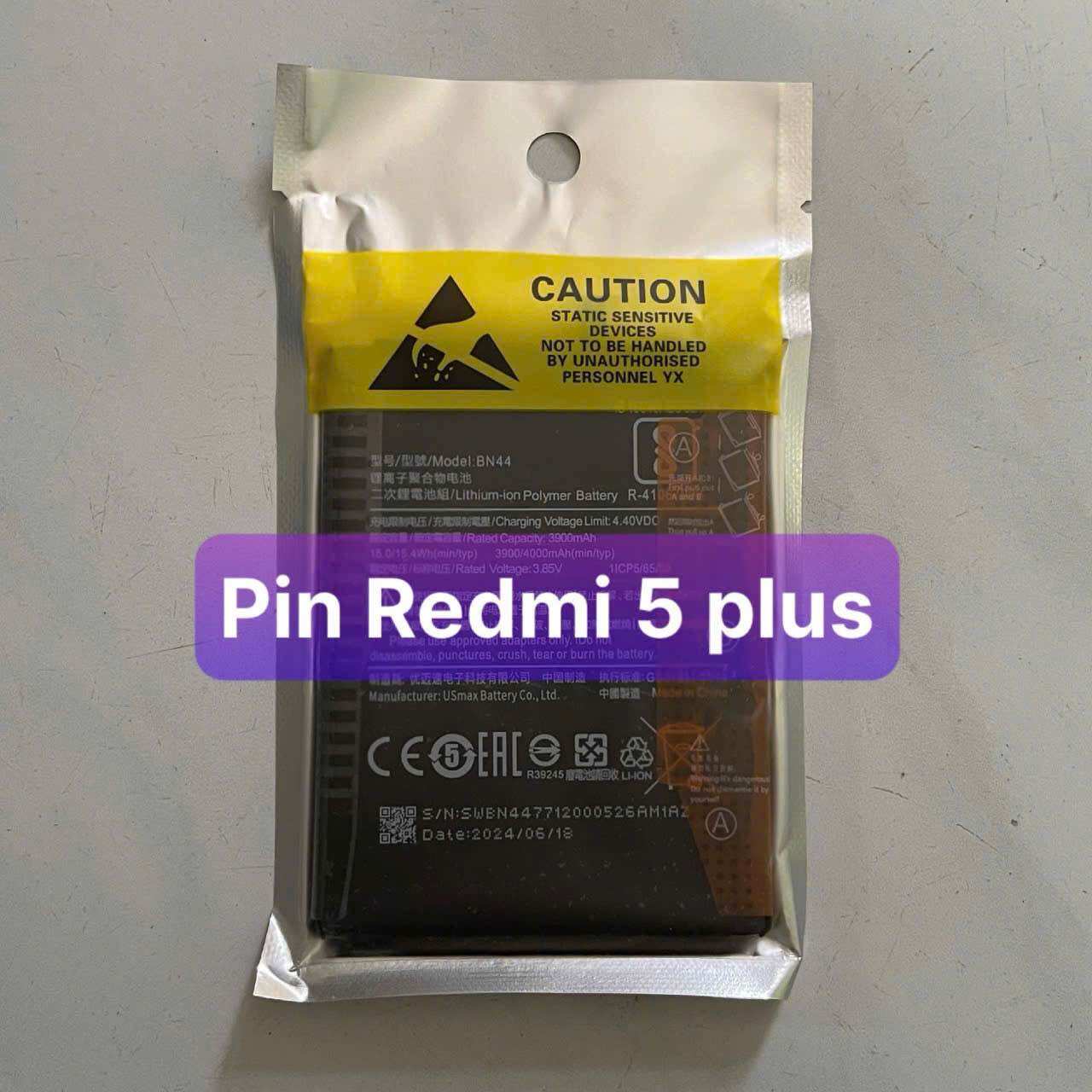 pin xiaomi Redmi 5 plus mã BN44 (zin)
