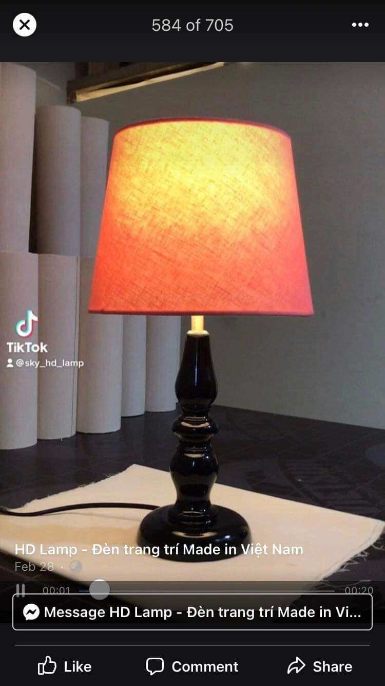Đèn ngủ để bàn, đèn trang trí phong cách vintage