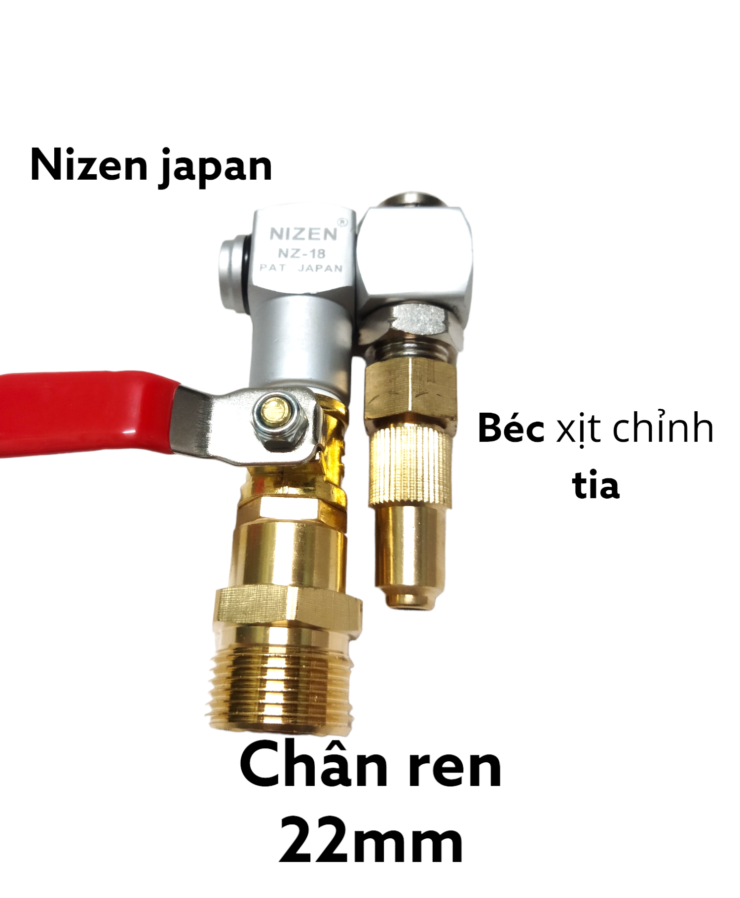 Béc xịt rửa xe và vệ sinh máy lạnh xoay 360Nizen .