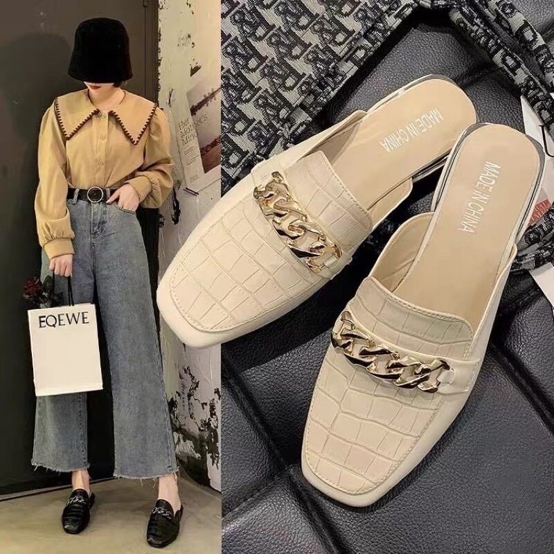 Dép sục da rắn khoá xích big size 35-43