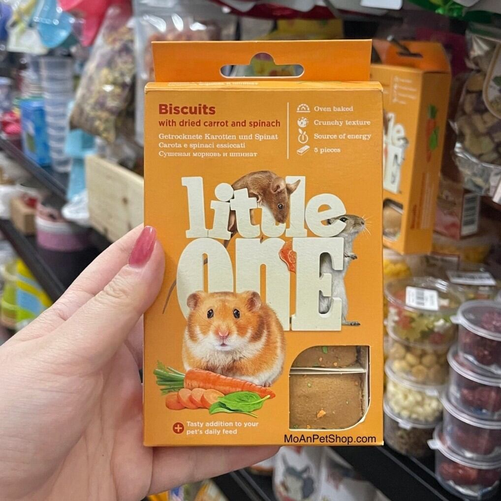 Bánh Qui Cà Rốt & Rau Bó Xôi Little One cho Hamster | Thú Nhỏ