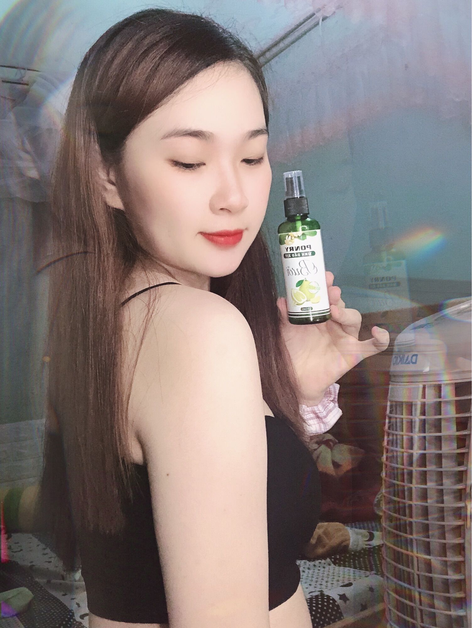 Xịt Bưởi kích mọc tọc Ponry ( kèm dây buộc tóc xinh )