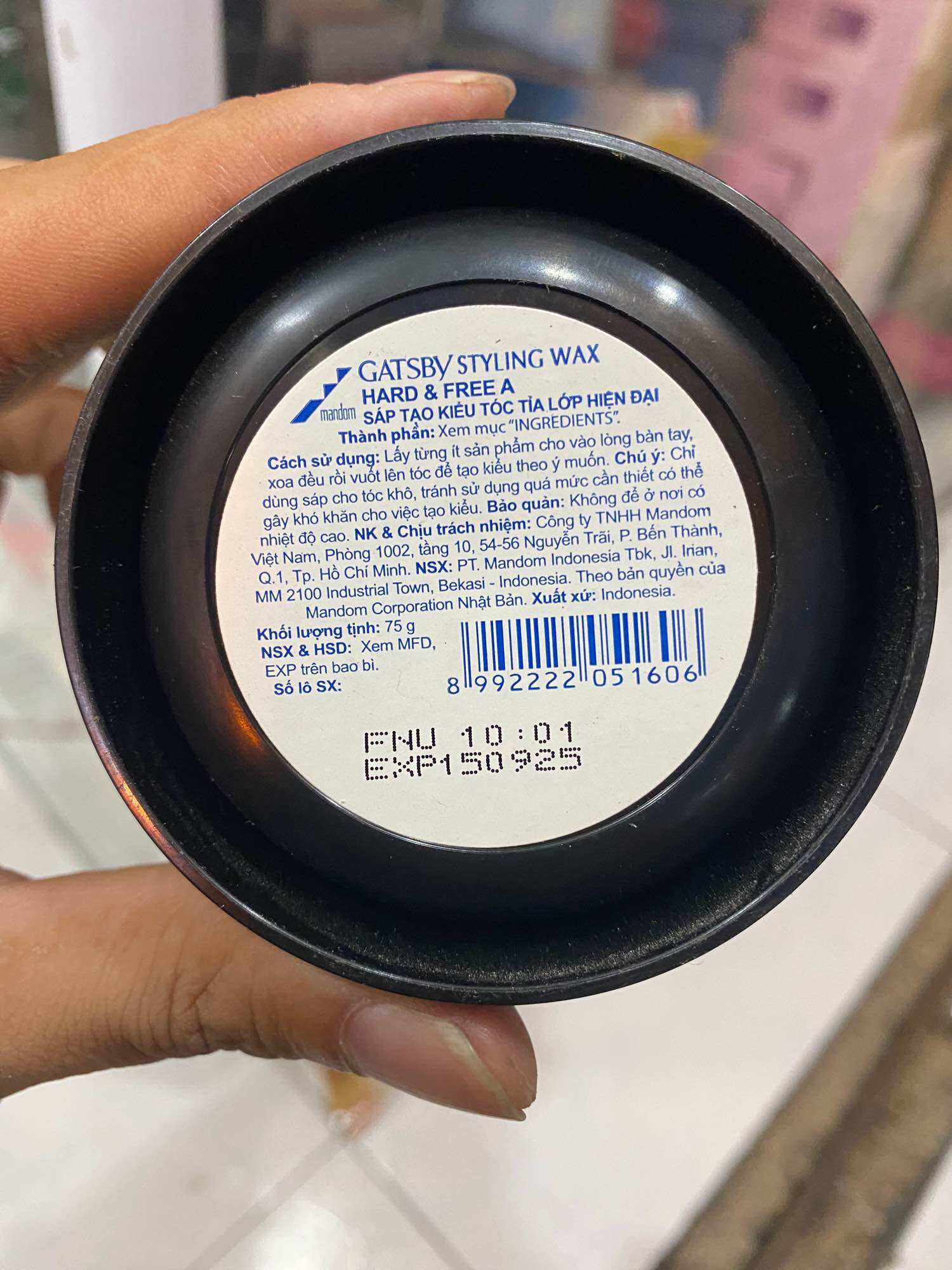Wax Tạo Kiểu Tóc GATSBY STYLING WAX MAT&HARD 75g
