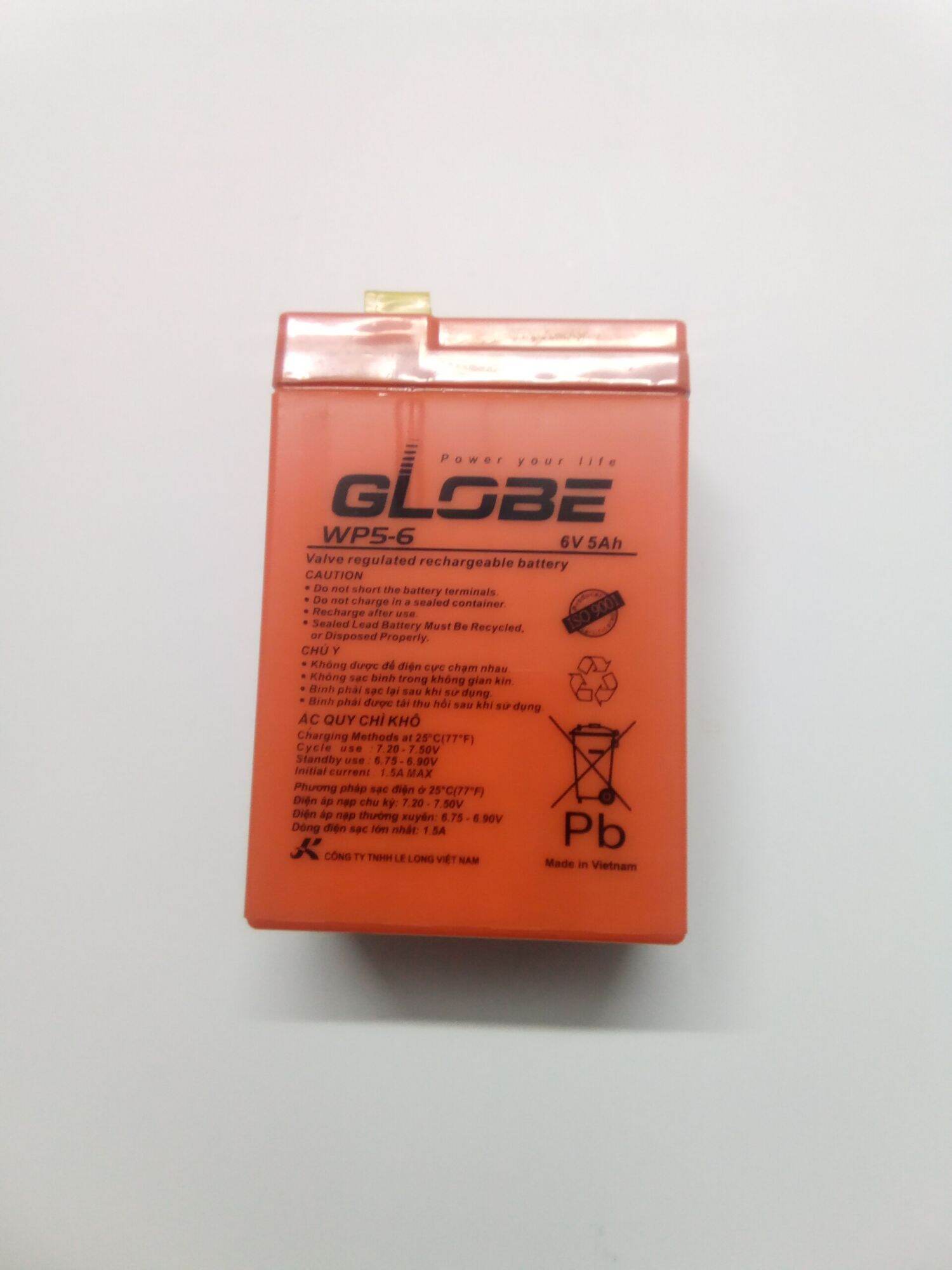Aq 6v 5Ah Globe dùng cho quạt sạc đèn sạc