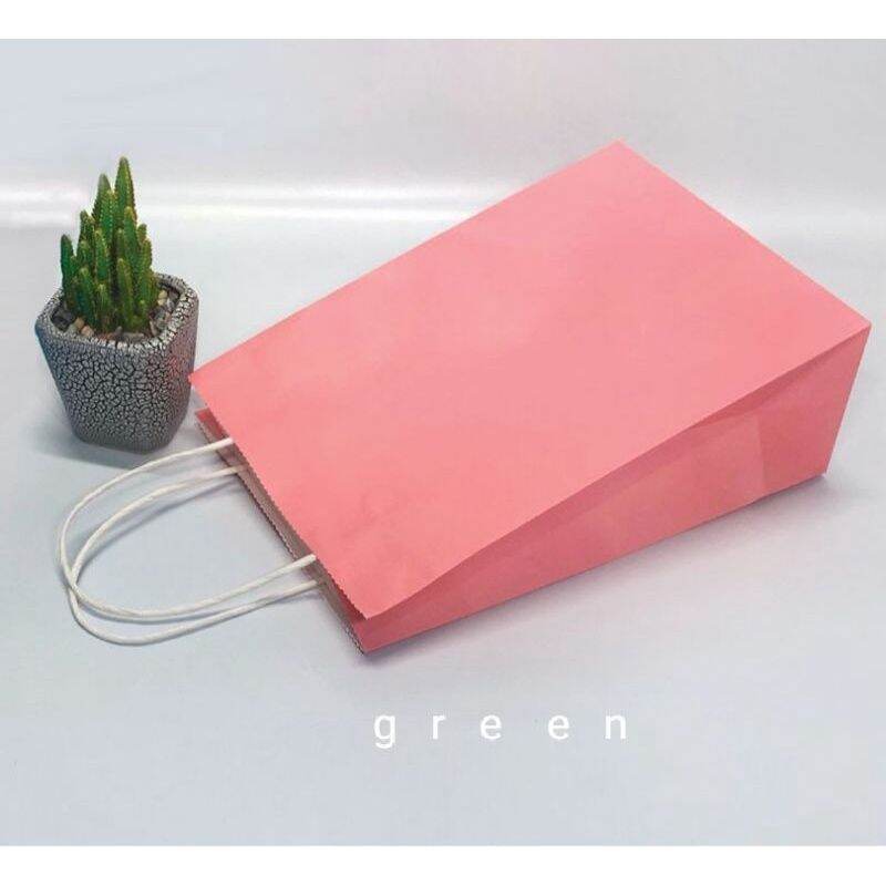 1 cái Túi giấy kraft Hồng đựng quà tặng