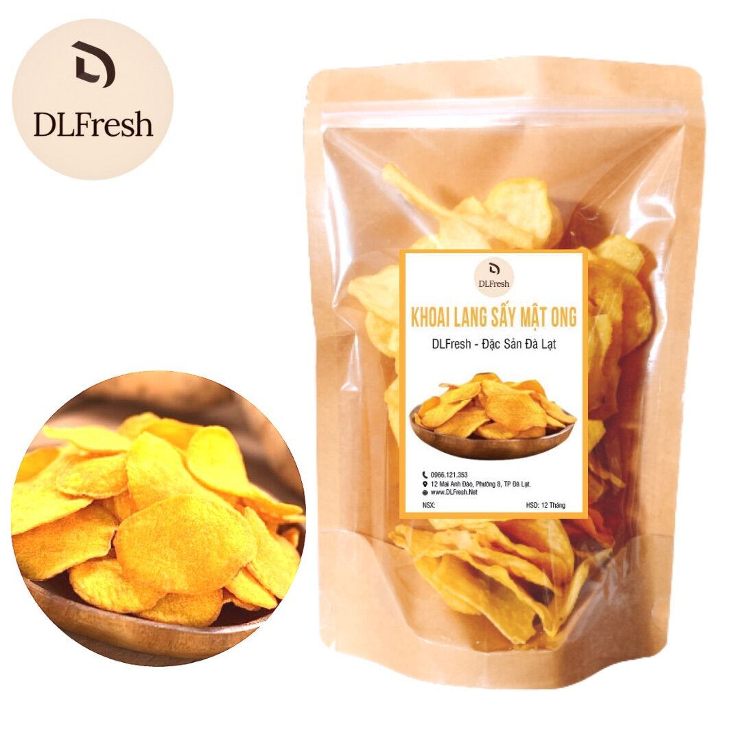 Khoai Lang Sấy Giòn DLFRESH Khoai Cắt Lát Sấy Giòn 150g