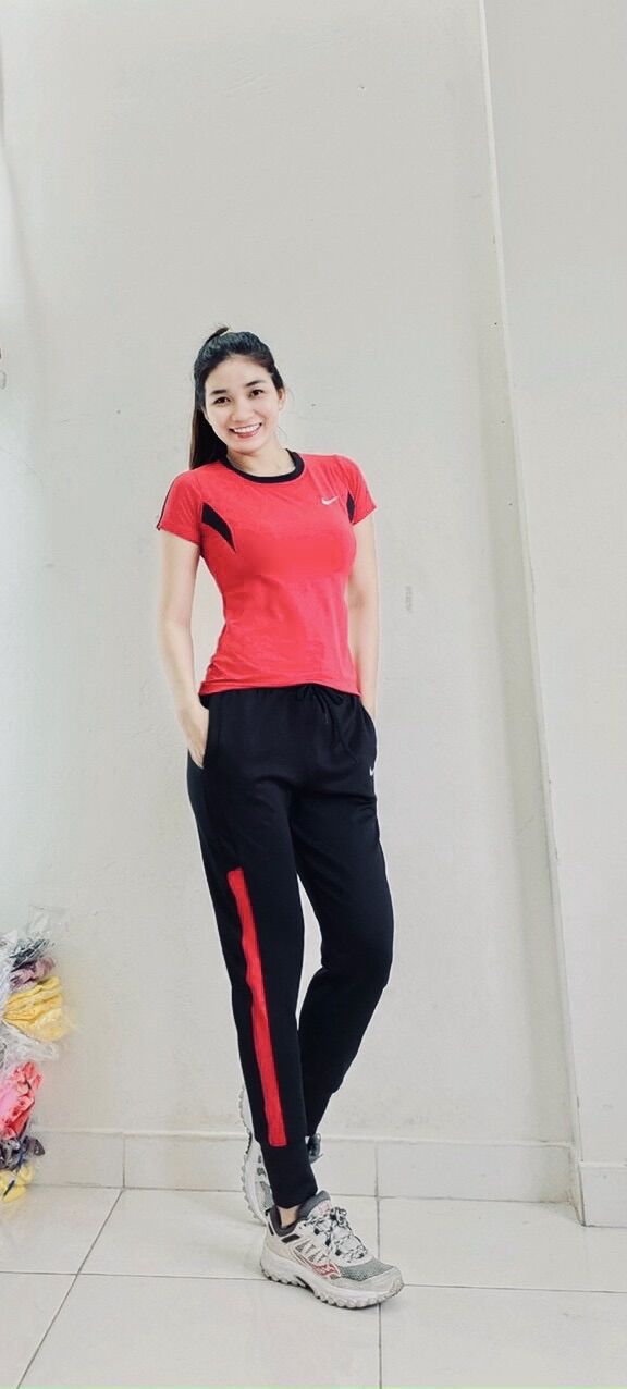 Đồ thể thao áo thun phối quần dài jogger cao cấp- phù hợp tất cả các môn thể thao