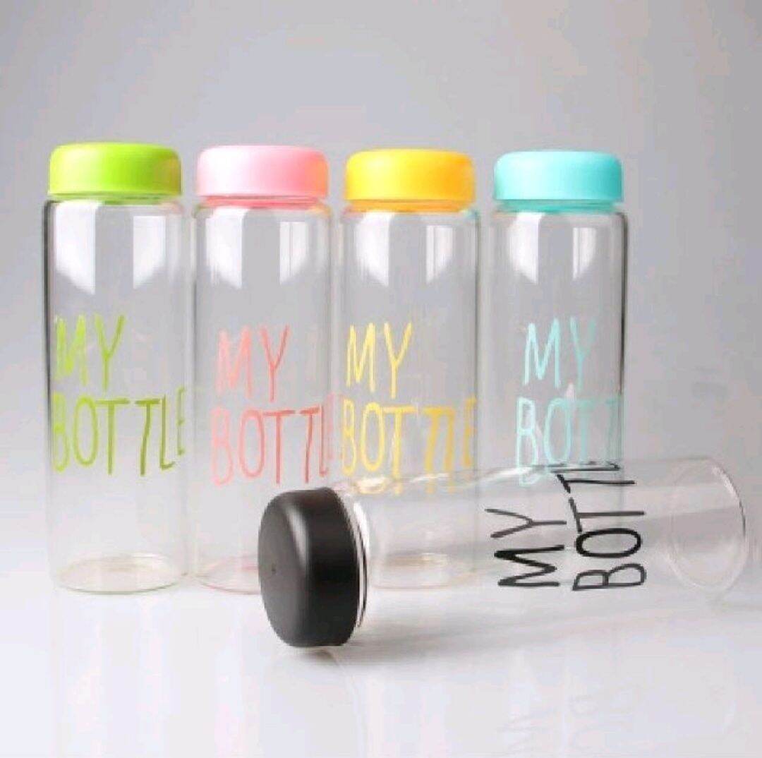 Bình thủy tinh my bottle / 500ml / nắp nhiều màu