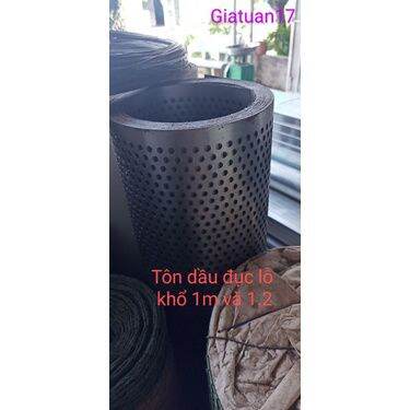 (Tấm 2mx1m, dày 4.5zem) Tôn dầu đục lỗ, lưới ruồi lỗ 4 li,6 li,8 li dày 4.5zem