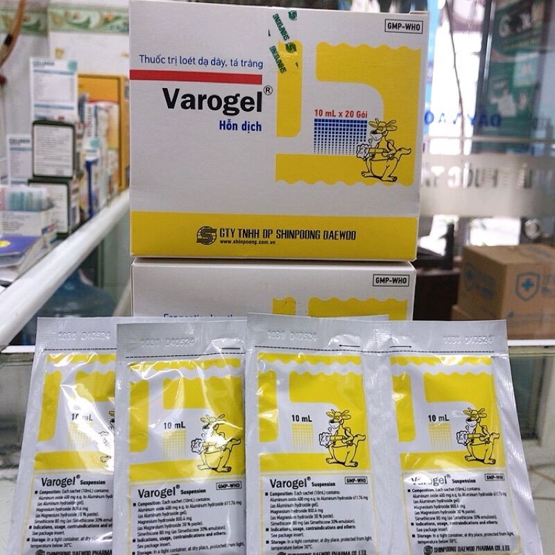 Varogel hỗ trợ dạ dày - hộp 20 gói
