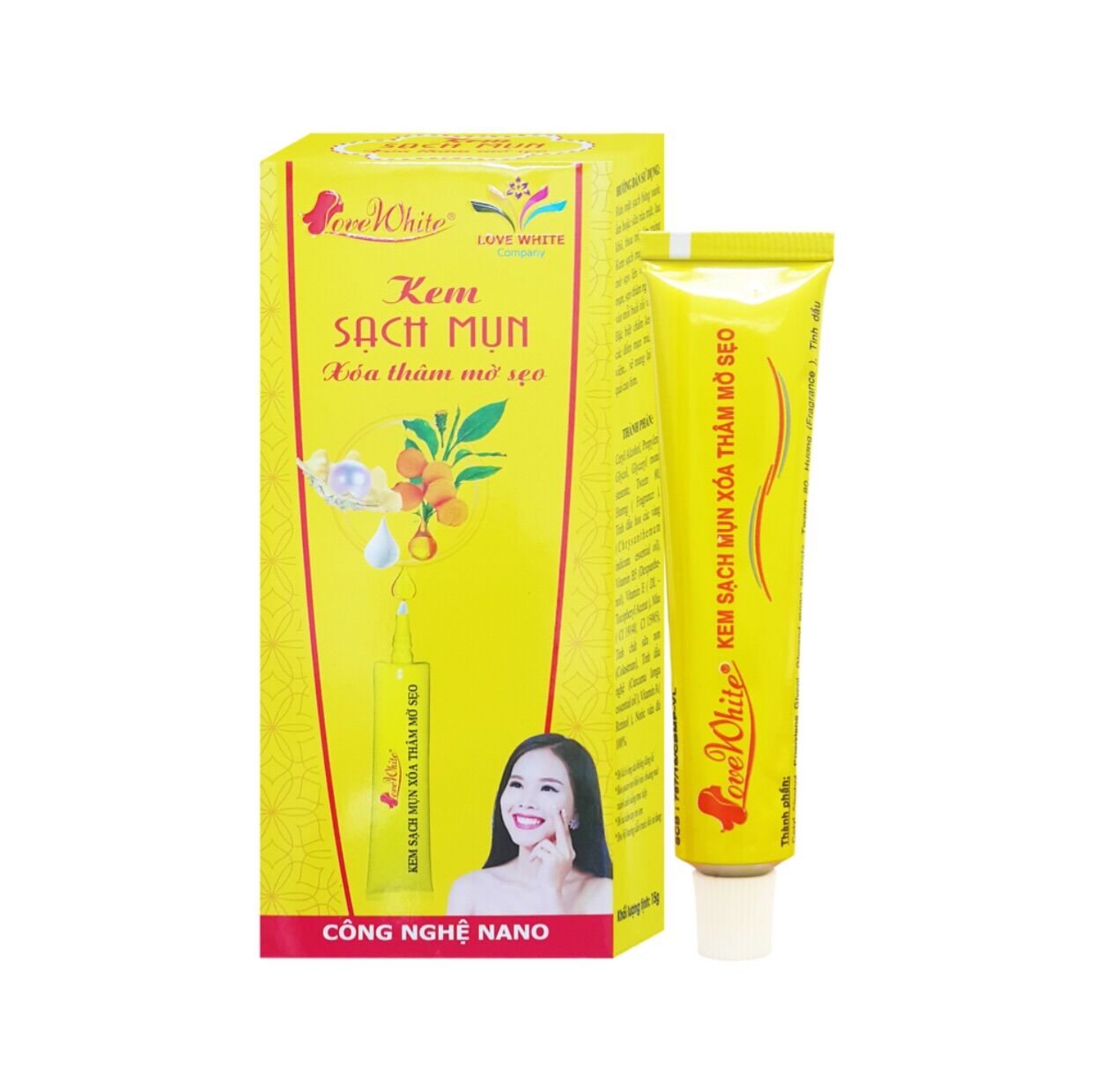 [HCM]Kem MISS WHITE Sạch Mụn Xóa Thâm Mờ Sẹo 15g
