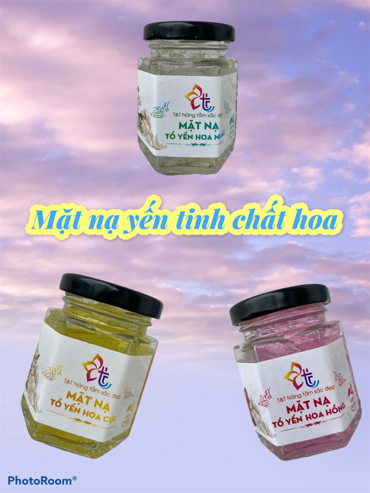 [Hcm]Mặt Nạ Yến Tươi Tinh Chất Hoa Hồng - Nhài - Cúc Hủ 150Gram