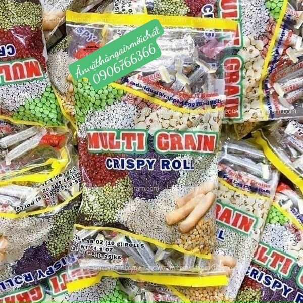 [NEW DATE 04/2025]Bánh Ngũ Cốc Multi Grain Crispy Roll Mỹ 125 Cây - 1.25 Kg