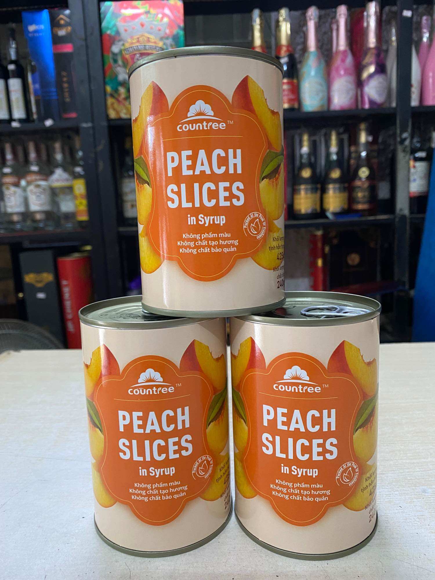 Đào Lát Ngâm Đường COUNTREE Peach Slices 425g