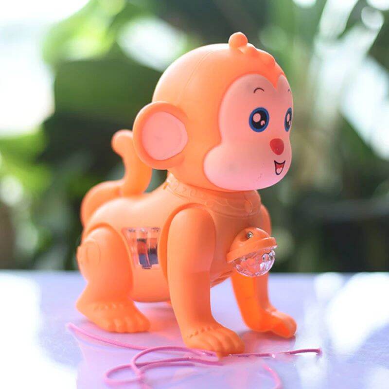 Đồ chơi khỉ con chạy nhảy phát nhạc . đồ chơi hot trung thu và lễ hội phát sáng đẹp mắt