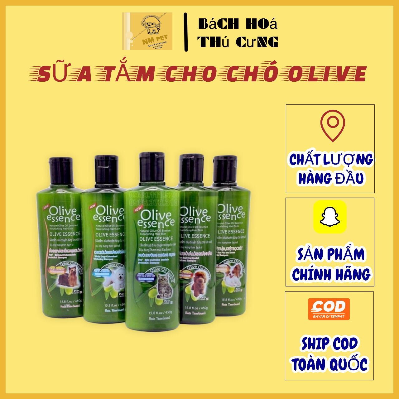 Sữa tắm olive cho chó
