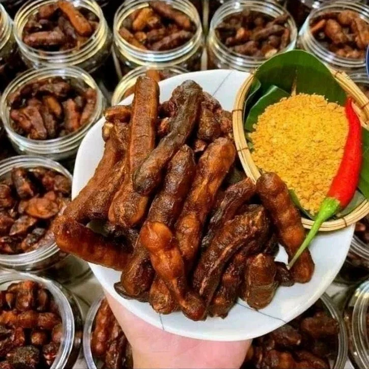 Me lào lắc đường muối ớt - me lào chấm muối tôm hủ 500gram - hàng ngon loại 1