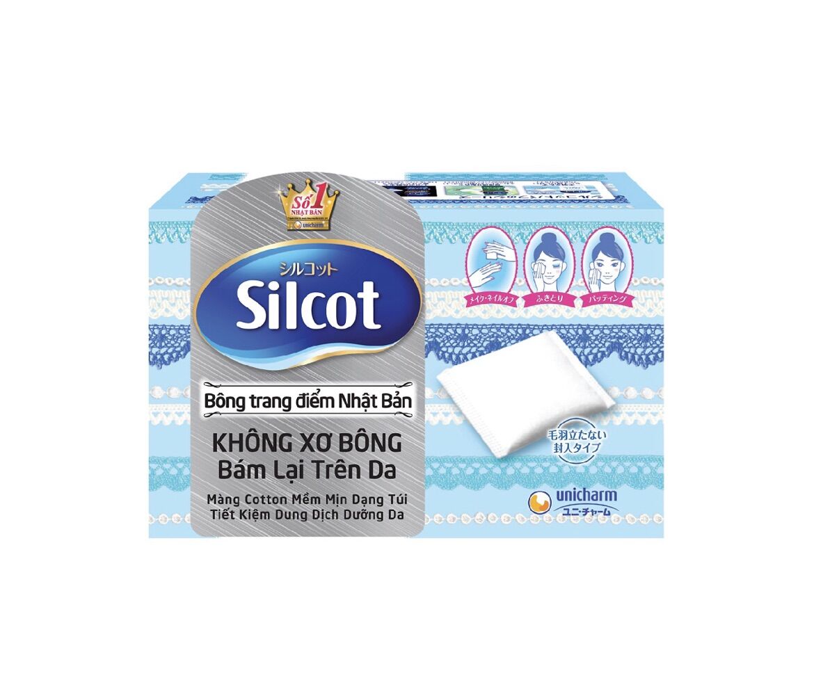 Bông tẩy trang Silcot cao cấp hộp 82 miếng