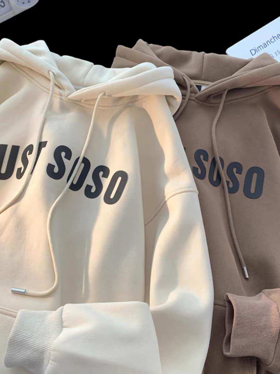 Áo hoddie fom rộng chất nỉ cotton Just soso