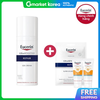Eucerin | Kem dưỡng dạng gel Eucerin Ultra Sensitive Repair 50ml + Tặng kèm 2 tuýp kem chống nắng Sun Protect