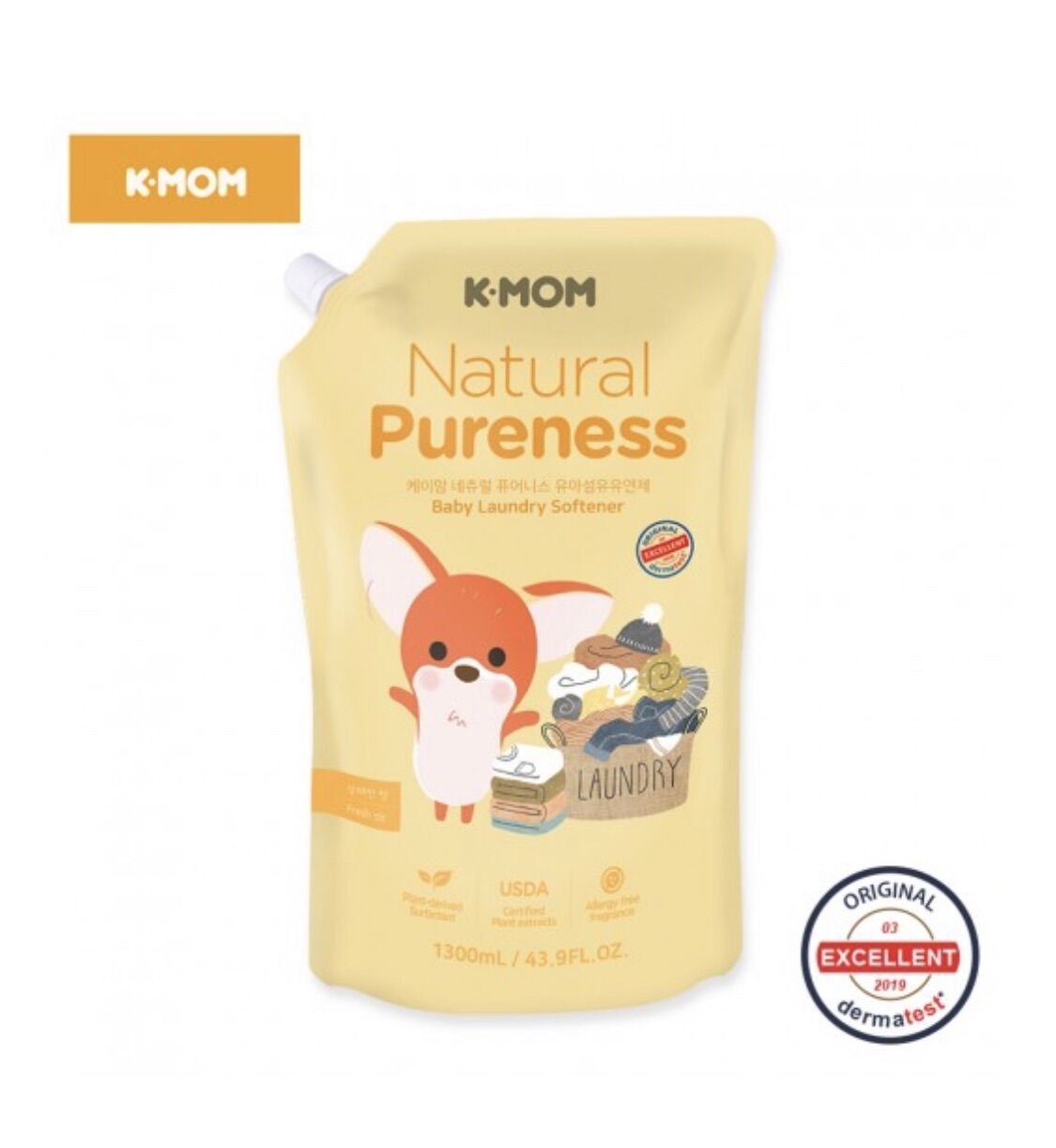 Nước giặt/ xả 1.3l thảo mộc cho bé Kmom