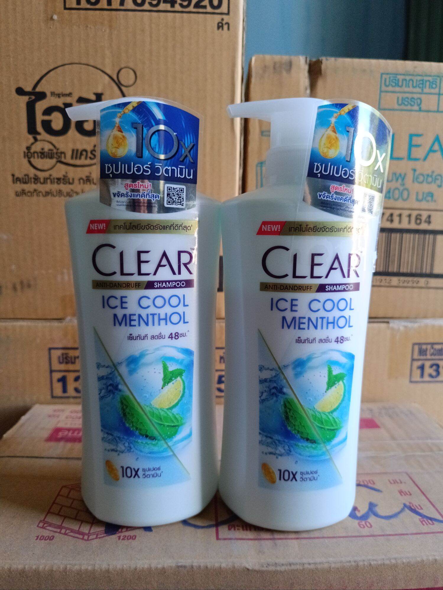 (sét 2 chai) Dầu gội đầu clear Thái Lan bạc hà