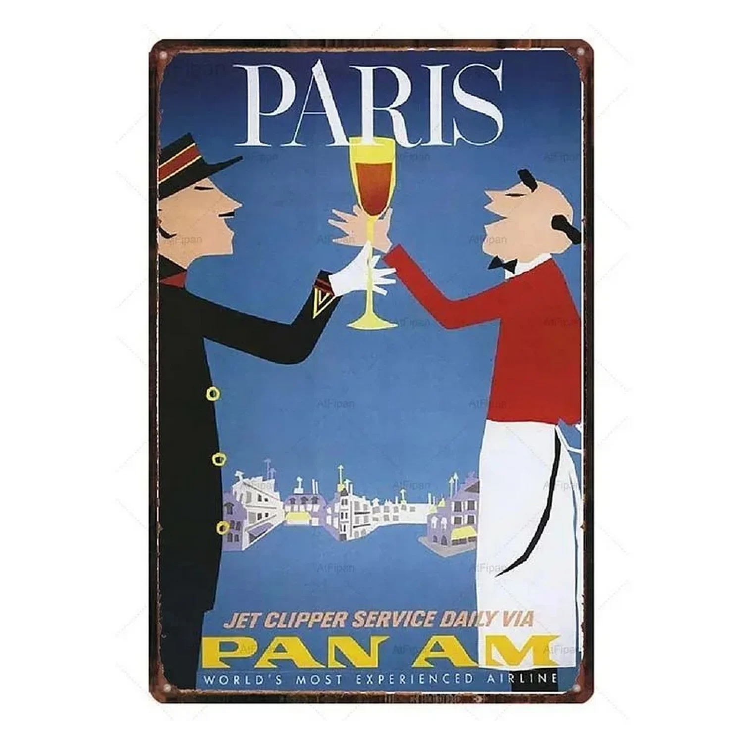 Vintage Champagne Kim Loại Tín Hiệu Cinzano Nghệ Thuật Poster Sắt Tranh Treo Tường Trang Trí Mảng Bám Cho Người Động Nhà Cafe Vườn Câu Lạc Bộ thanh