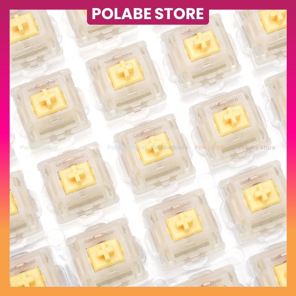 Gateron CAP Milky Yellow v2 Switch Công Tắc Bàn Phím Cơ Gat CAP Milky v2 Linear Switch - Polabe Store