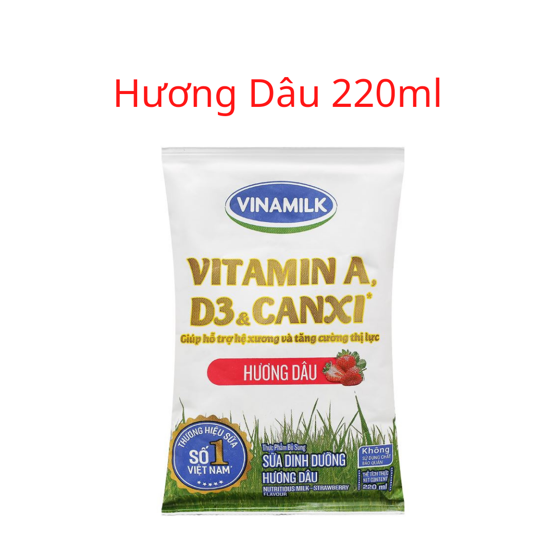 Combo 10 bịch sữa tươi tiệt trùng Vinamilk 220 ml