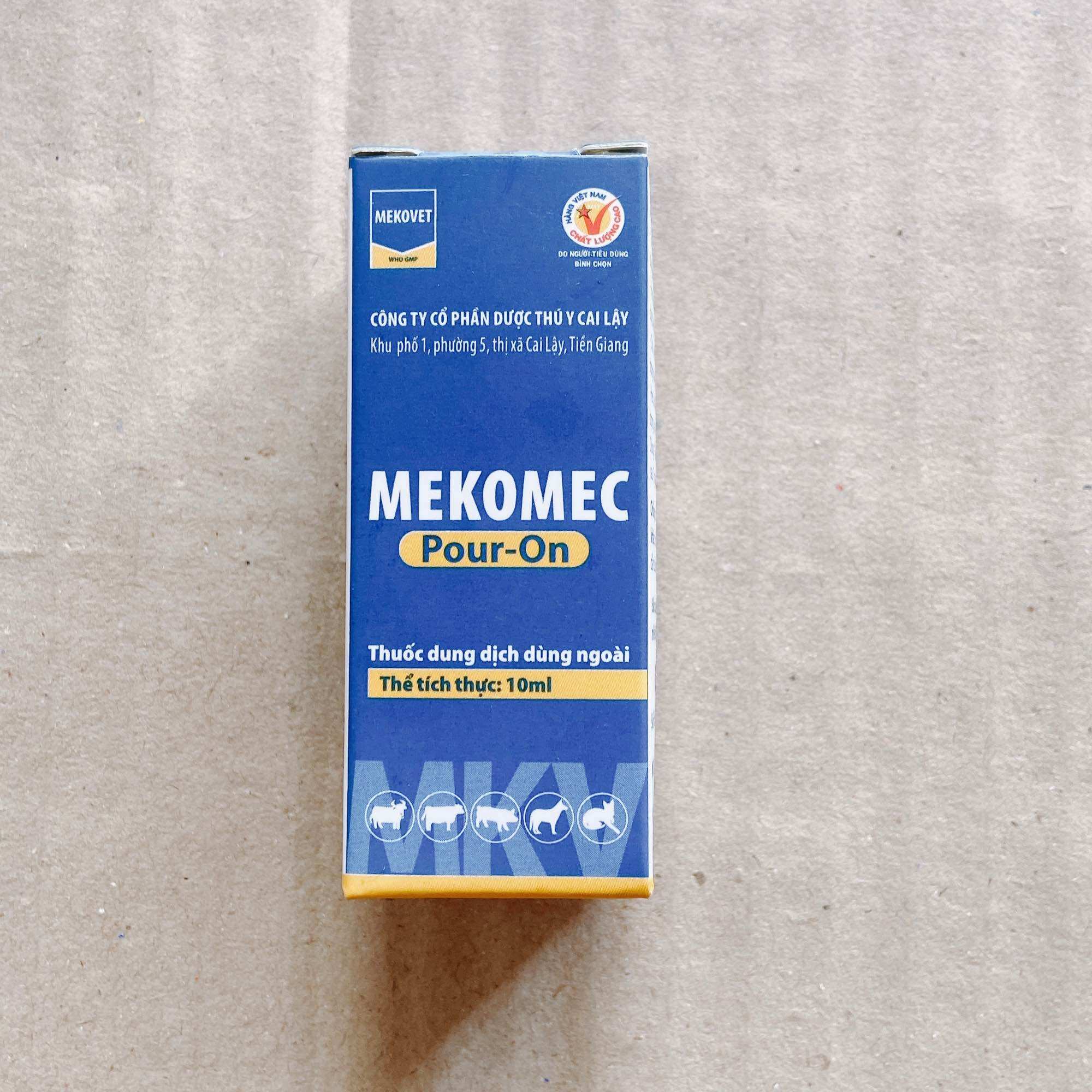Mekomec thuốc nhỏ ve, rận, bọ chét chó, mèo