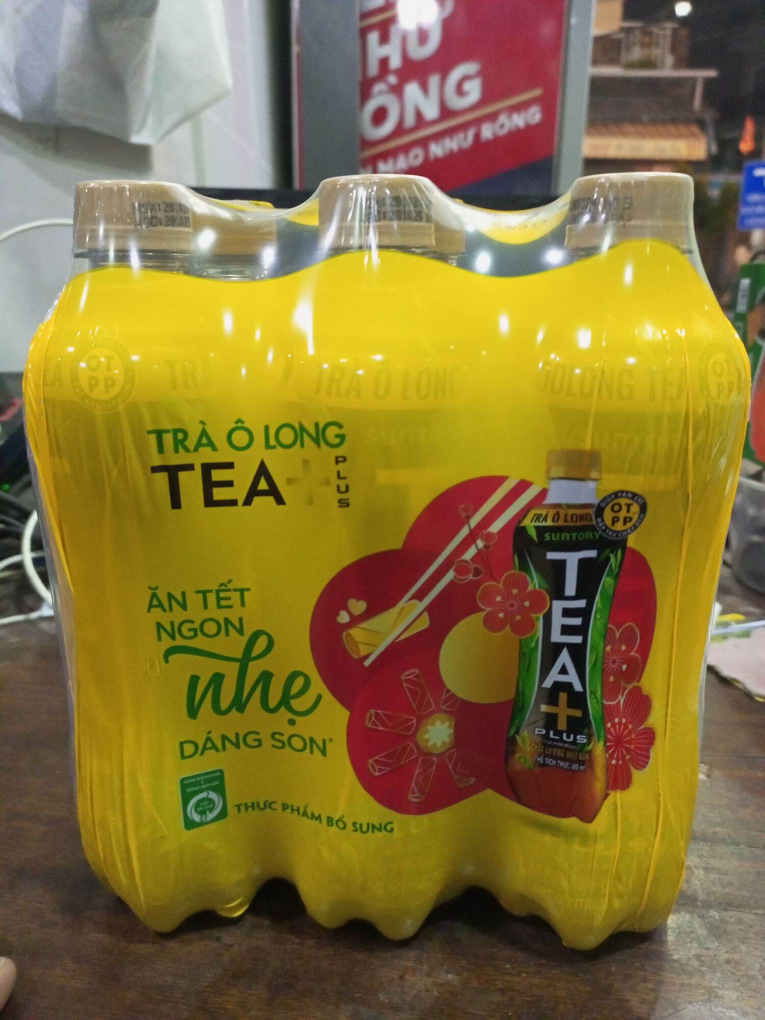 Lốc 6 chai Trà ô long tea+plus 455ml