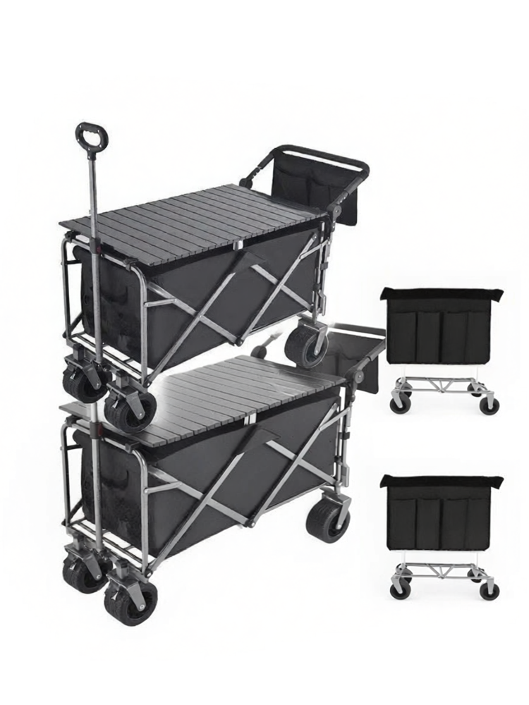 Extra Large Foldable Kids Can Lie Camping Wagon - 3