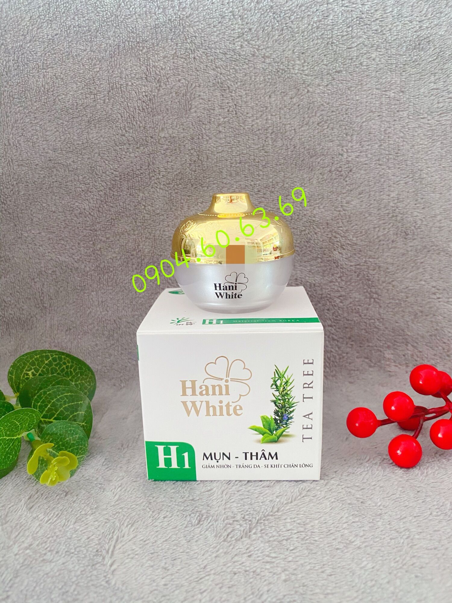 Kem hani white 15g mụn-thâm-giảm nhờn-trắng da-se khit lỗ chân lông haniwhite