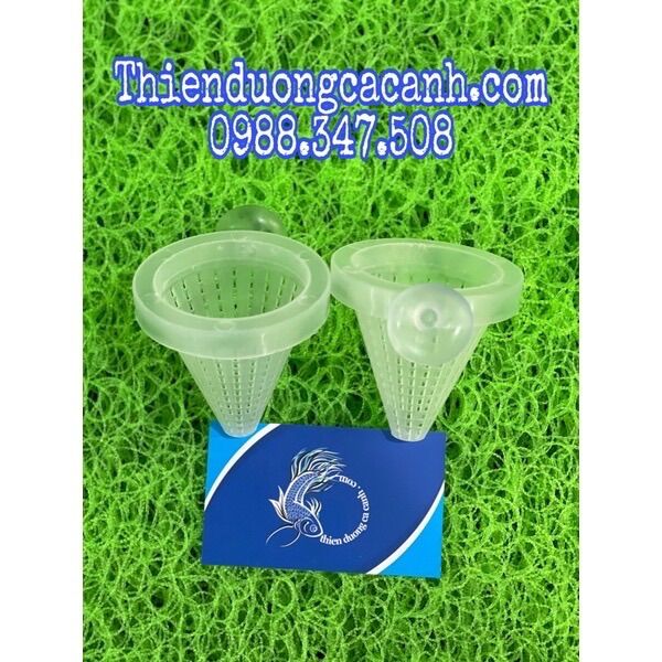 Phễu đựng trùn chỉ cho cá ăn - màu trắng