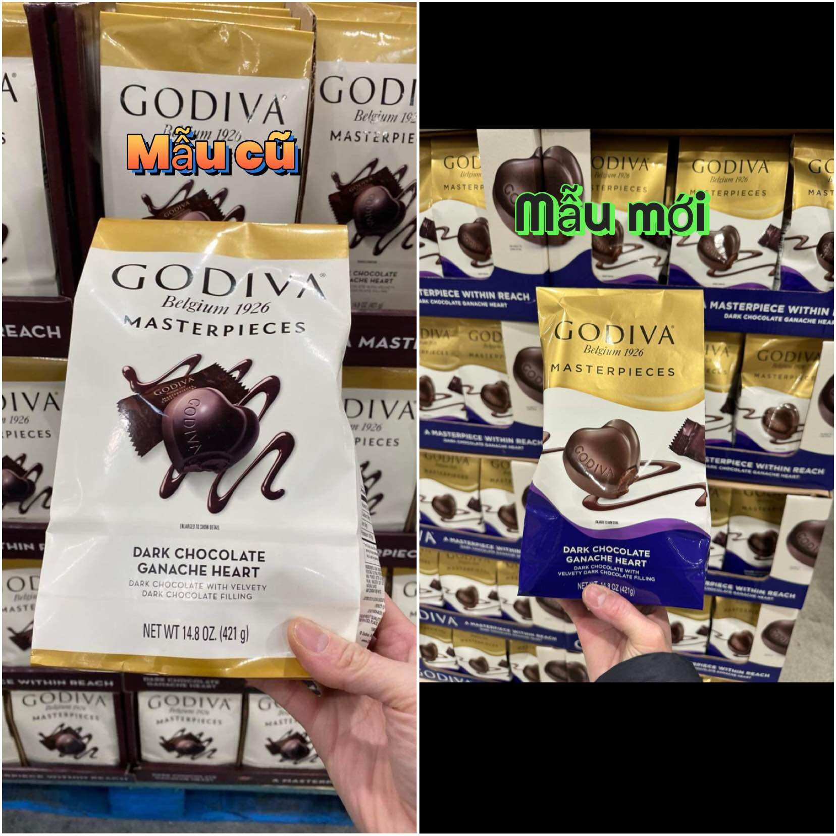 Kẹo Socola Godiva Dark Chocolate Dòng Cao Cấp 421g mẫu mới