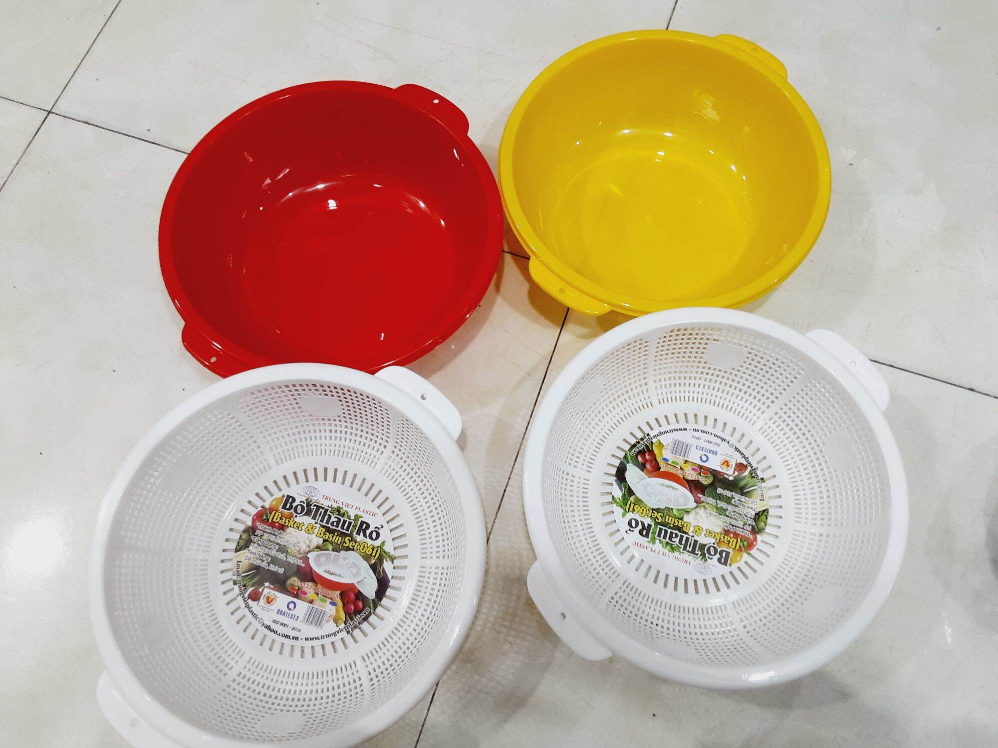 Bộ thau rổ 2 trong 1