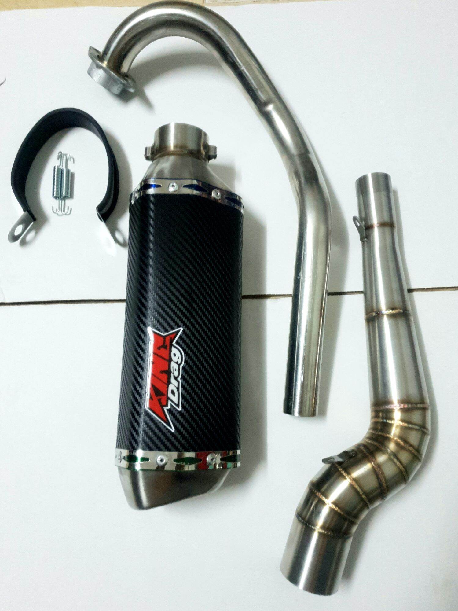 Pô king drag gồm cổ 2 khúc cho xe máy.