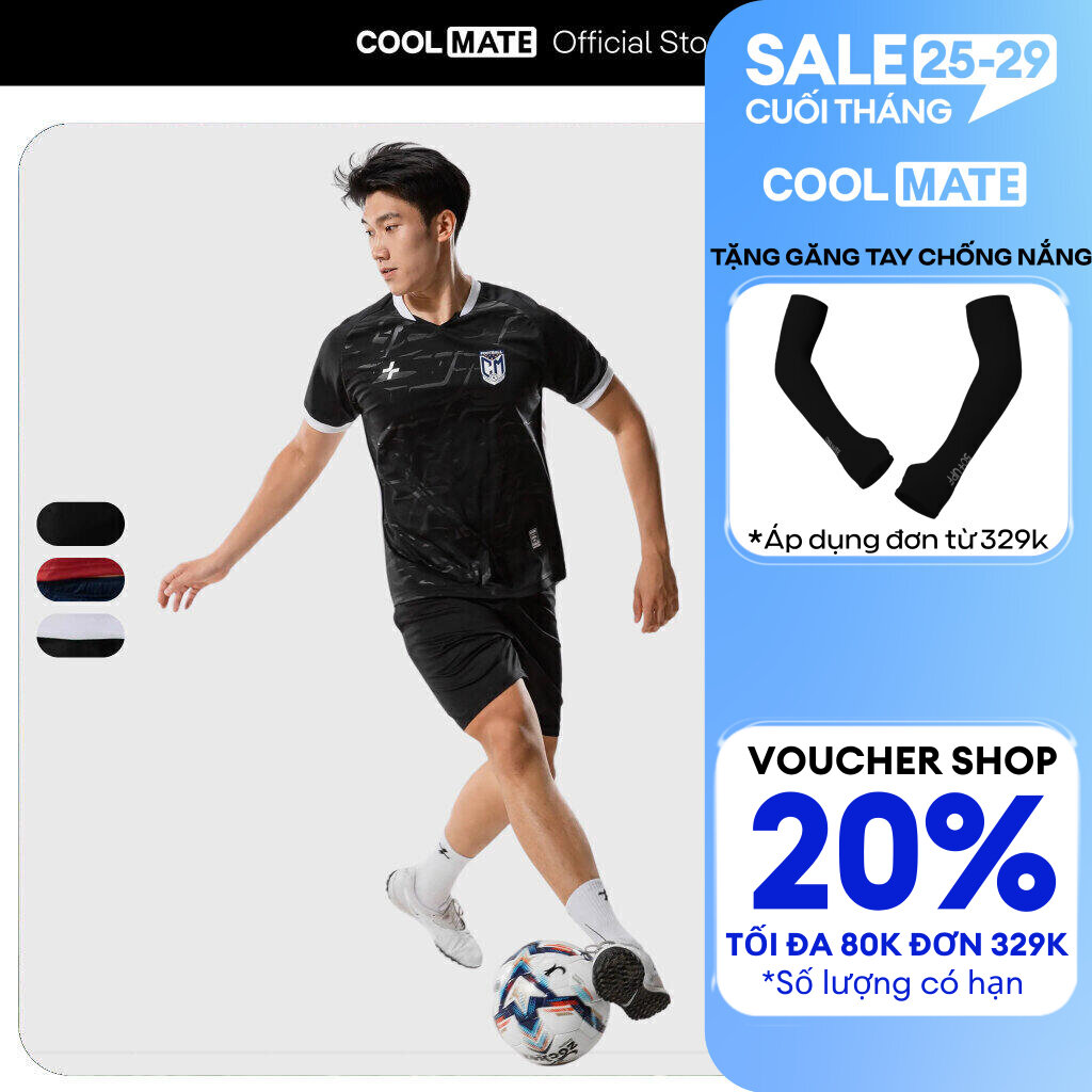 [TẶNG QUÀ ĐƠN TỪ 329K]Set Đồ bộ Bóng Đá Áo Thun Cổ V CFA24 và Quần Short Nam Thể Thao Promax-S1 thoáng khí thấm hút mồ hôi tốt Coolmate