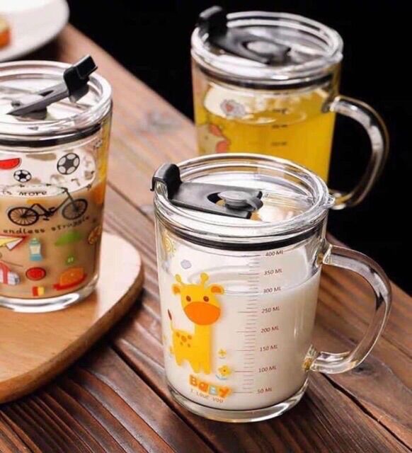 Cốc thuỷ tinh uống nước chia vạch tiện lợi