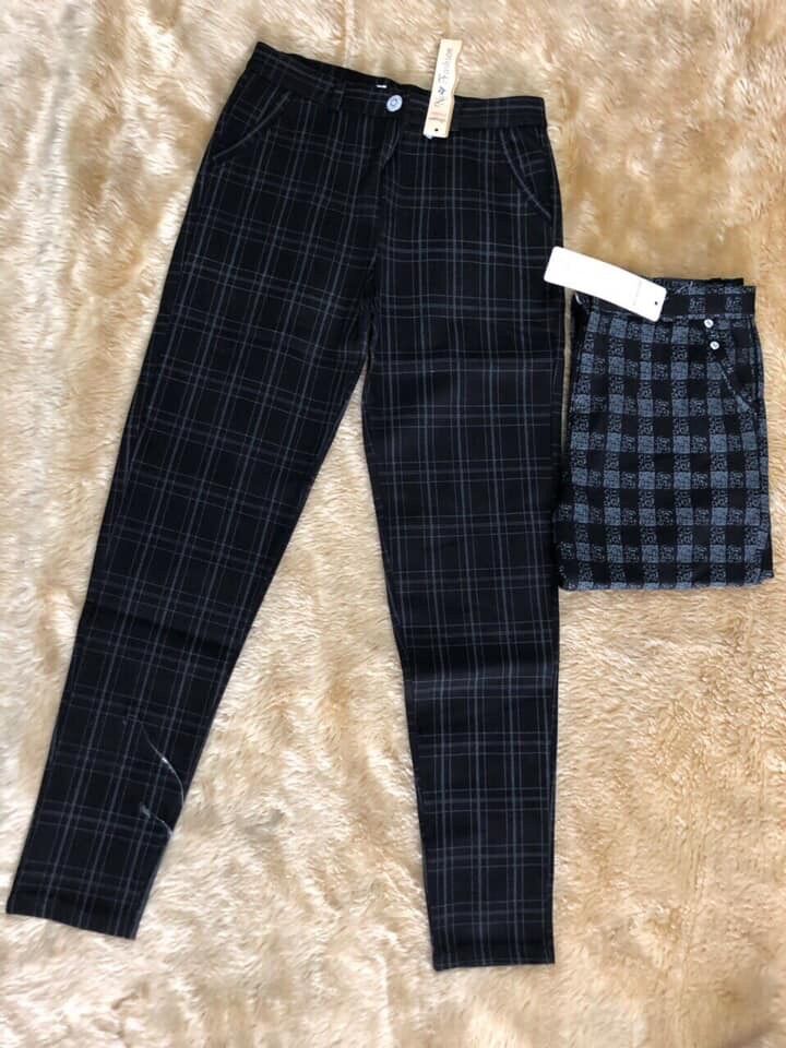 Quần karo dài dây kéo co giãn (size xl tới 6xl