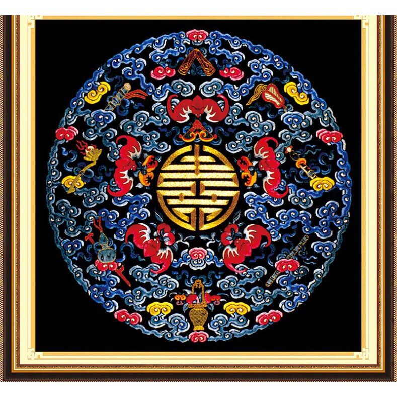 [HCM]Tranh thêu chữ thập CHỈ LỤA BÓNG-THÊU KÍN