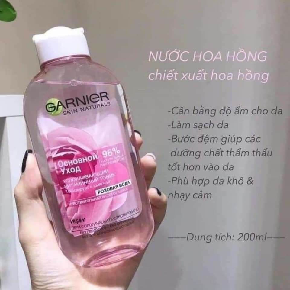 NƯỚC HOA HỒNG GARNIER CHAI 200ML