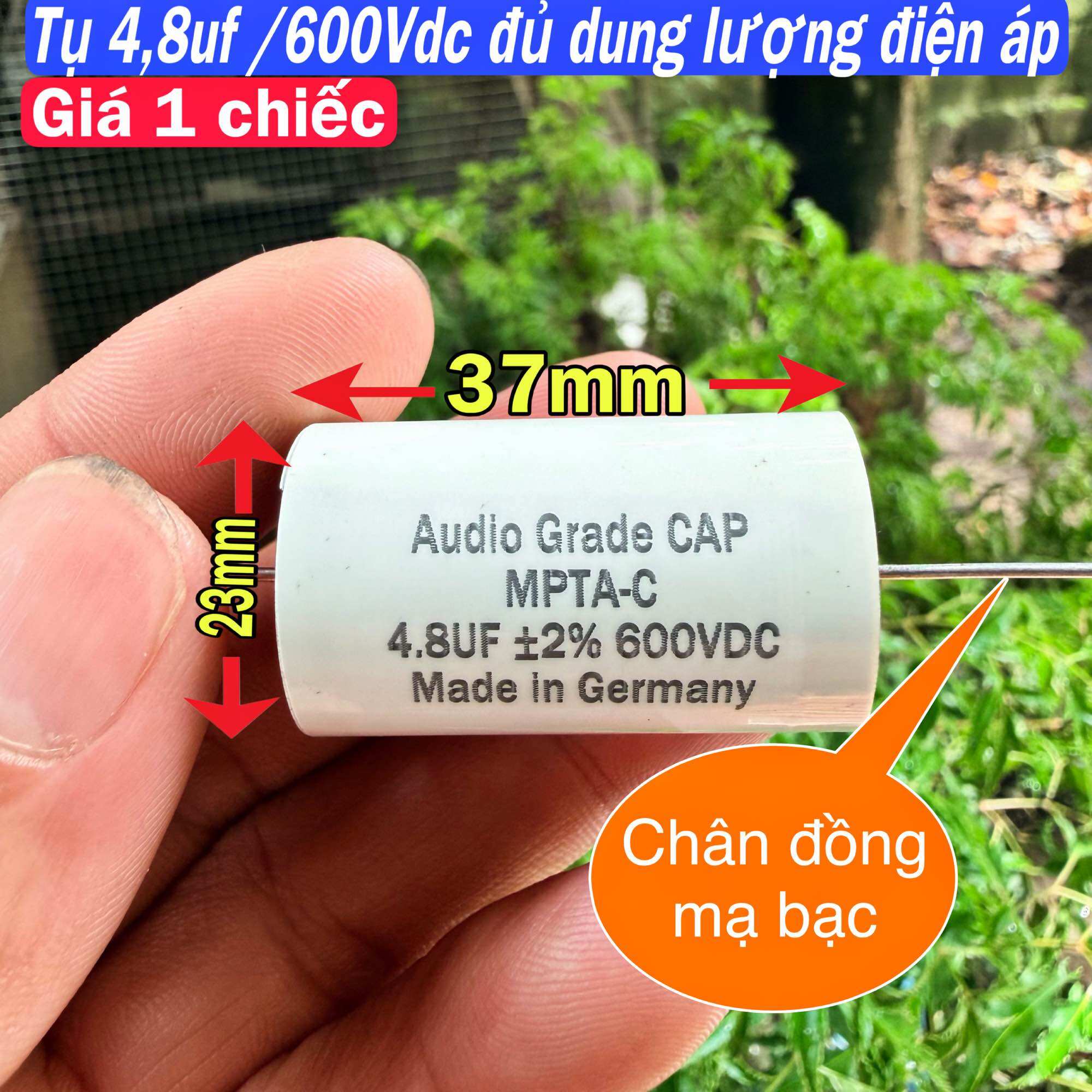 Tụ 4,8uf chính hãng audio Cap