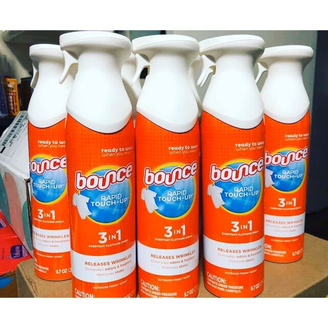 Xịt thẳng và thơm quần áo Bounce 3 in 1 của Mỹ chai 275g