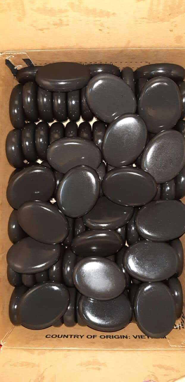 Bộ 6v đá massage nóng oval- 8cm x 6cm x 2cm