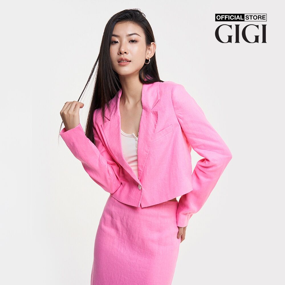 GIGI - Áo blazer nữ tay dài phom croptop trẻ trung G1403O231602-41